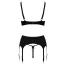 Комплект Cottelli Collection Lingerie 4024144, сірий: бюстгальтер + пояс для панчіх + трусики-стрінги - Фото №7