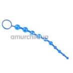 Анальний ланцюжок Anal Beads з петелькою, блакитний - Фото №1