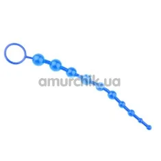 Анальная цепочка Anal Beads с петелькой, голубая - Фото №1