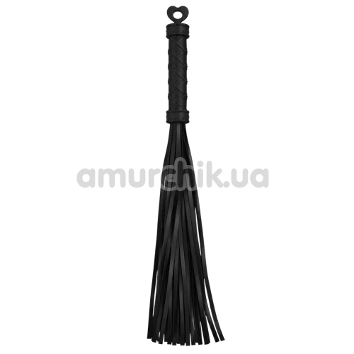 Флоггер DS Fetish Flogger Silicone Heart, черный - Фото №1
