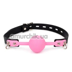 Кляп с кольцами DS Fetish Silicone Ball Gag, розовый - Фото №1