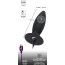 Анальная пробка с вибрацией Black Velvets Rechargeable Plug L, черная - Фото №5