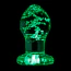 Анальная пробка Firefly Glass Plug Small, светящаяся в темноте - Фото №2