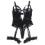Боди с подвязками Star Night Mesh & Lace Garter Teddy, черное - Фото №10
