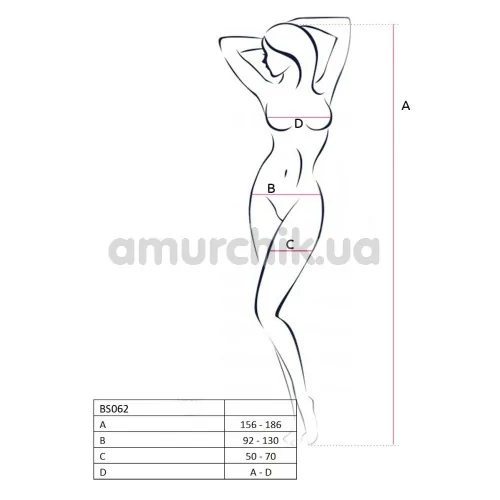 Комбінезон Passion Free Your Senses Erotic Line BS062, чорний