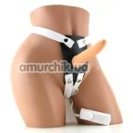 Страпон з вібрацією Vibrating Slender Penis Harness - Фото №1