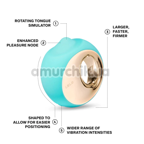 Клиторальный вибратор Lelo Ora 3 (Лело Ора 3), бирюзовый