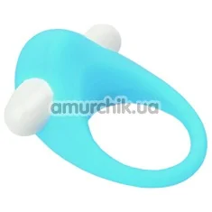 Віброкільце Lit - Up Silicone Stimu - Ring 6, бірюзове - Фото №1