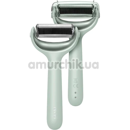 Массажер-роллер для лица и тела с микроиглами Geske MicroNeedle Face & Body Roller 8 in 1, зеленый