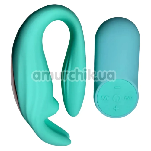 Вибратор Passion Play Rabbit Couple Vibe With Remote, бирюзвый - Фото №1
