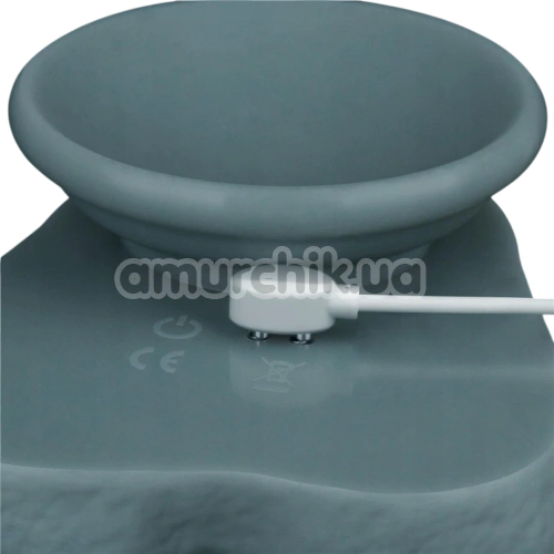 Вібратор з поштовхами Dual-Layered Silicone Nature Cock LV419201, синій