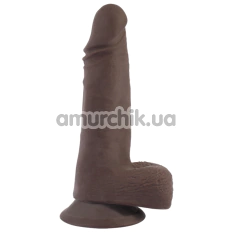 Фаллоимитатор T-skin Real Dick Beats, коричневый - Фото №1