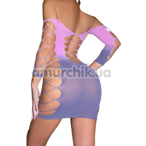 Платье Star Night Sensual Off Shoulder Mini Dress, розово-фиолетовое