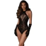 Боди Star Night Bat Open Bodysuit, черное - Фото №1