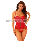 Комплект JSY Sexy Lingerie 8322, красный: корсет + трусики-стринги - Фото №1
