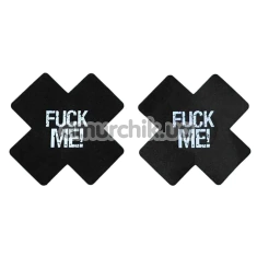 Прикраси для сосків у вигляді хрестиків Star Night Fuck Me Cross, чорні - Фото №1