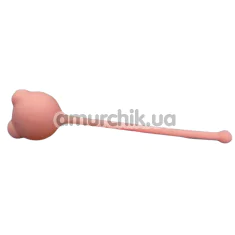 Вагинальный шарик Loveshop Silicone Kegel Ball With Globs, оранжевый - Фото №1