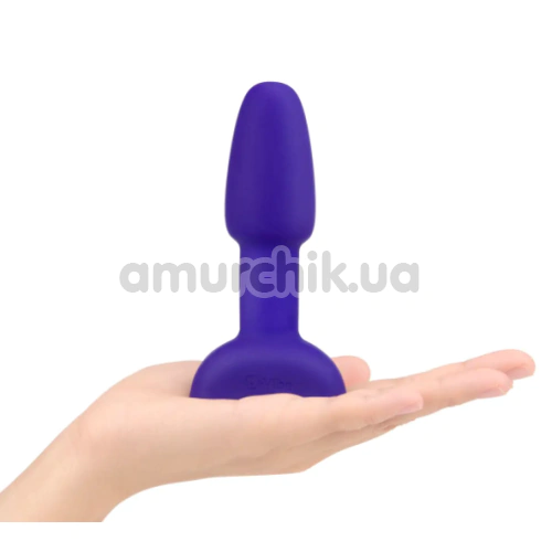 Анальная пробка с вибрацией и ротацией B-Vibe Rimming Plug Petite, фиолетовая