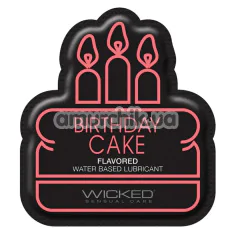 Оральний лубрикант Wicked Birthday Cake - торт з кремом, 3 мл - Фото №1