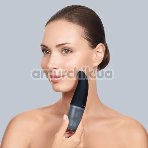 Пристрій для очищення шкіри обличчя Geske Aqua-Stream Face Cleanser 8 in 1, чорний