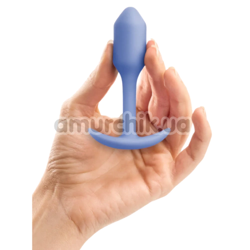 Анальная пробка со смещенным центром тяжести B-Vibe Snug Plug 1, фиолетовая