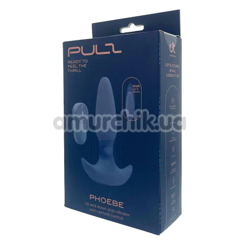 Анальная пробка с вибрацией и толчками Pulz Phoebe, синяя