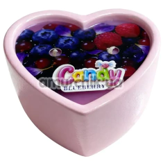 Свеча для массажа Candy Heart Blueberry - черника, 70 мл - Фото №1