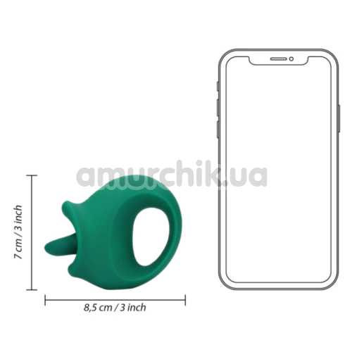 Симулятор орального секса для женщин с вибрацией Loveline Licking And Vibrating Clitoral Stimulator, зеленый