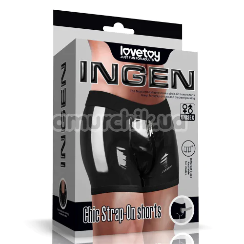 Шорты для страпона Lovetoy Ingen Chic Strap-On Shorts, черные