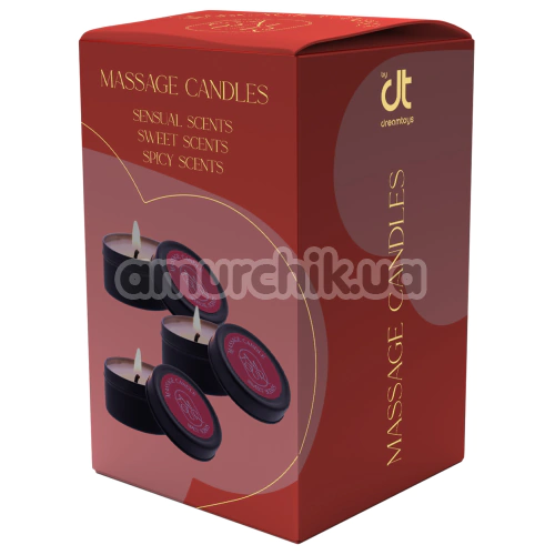 Набір масажних свічок Amour Massage Candle Set Of 3 Scents, 3 х 30 г