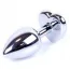 Анальная пробка с прозрачным кристаллом Exclusivity Jewellery Silver Heart Plug, серебряная - Фото №3
