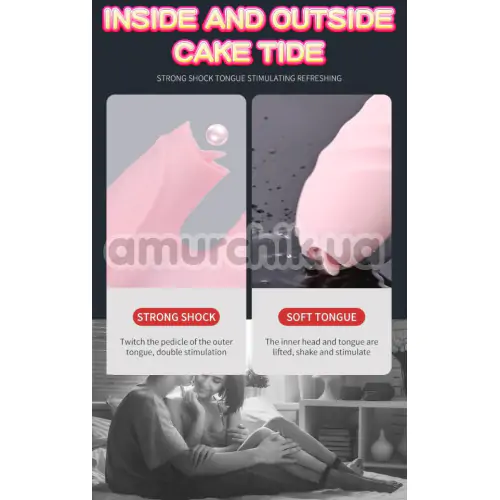 Вибратор с подогревом, ротацией и толчками FoxShow Silicone Heating and Thrusting Vibrator, розовый