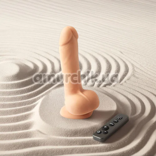 Вибратор с ротацией Strap-On-Me Rotating & Vibrating Realistic Dildo L, телесный