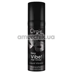 Збуджуючий гель з ефектом вібрації Orgie Sexy Vibe! High Voltage Liquid Vibrator, 15 мл - Фото №1