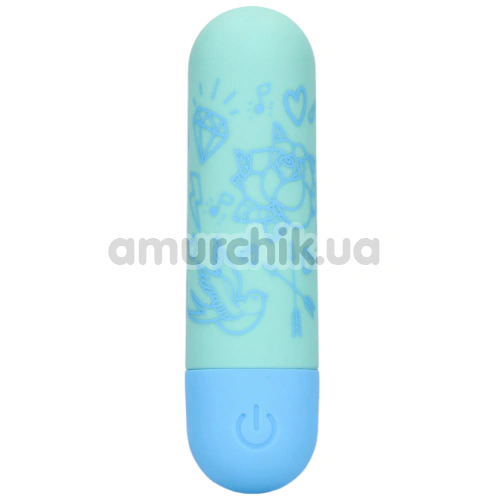 Кліторальний вібратор Shots S-Line Sweet Vibrating Pussy Bullets I'm Drawn To You, бірюзовий - Фото №1