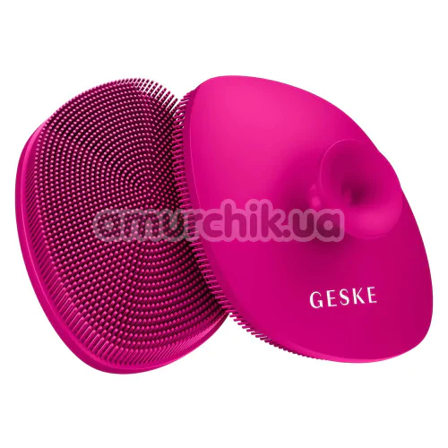 Щетка для лица Geske Facial Brush 4 in 1 Suction Mount, ярко-розовая - Фото №1