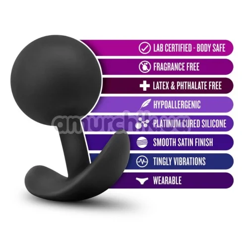 Анальна пробка Luxe Wearable Vibra Plug, чорна