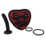 Страпон Secret Kisses Rosegasm Heart Shape Strap-On Harness, чорно-червоний - Фото №3