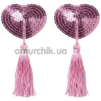 Прикраси для сосків Art of Sex Sparkling Hearts, рожеві - Фото №1