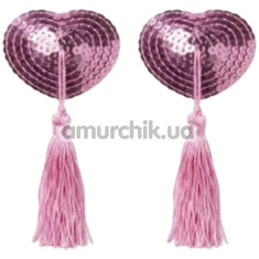 Украшения для сосков Art of Sex Sparkling Hearts, розовые - Фото №1