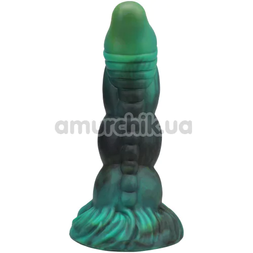 Фалоімітатор Doc Johnson Vac-U-Lock х Fantasy Fuckers Green Serpent, чорно-зелений