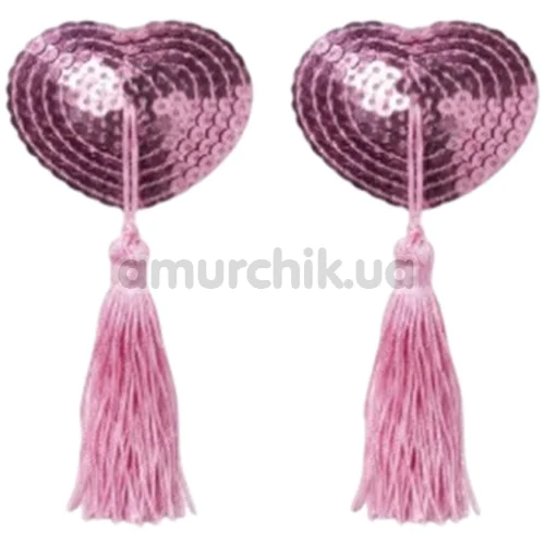 Прикраси для сосків Art of Sex Sparkling Hearts, рожеві - Фото №1