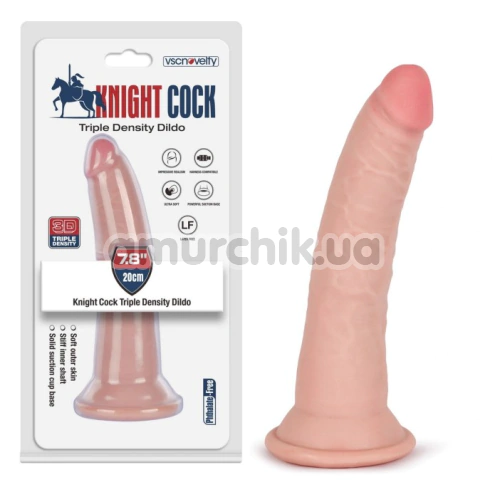 Фаллоимитатор Knight Cock Triple Density Dildo 7.8, телесный