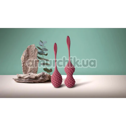 Набір вагінальних кульок Rocks-Off Unite, бордовий