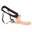 Полый страпон Vibrating Strap-on Silicone Sleeve, телесный - Фото №1
