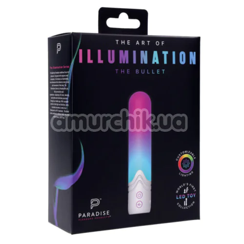 Клиторальный вибратор с подсветкой Illumination The Bullet, белый