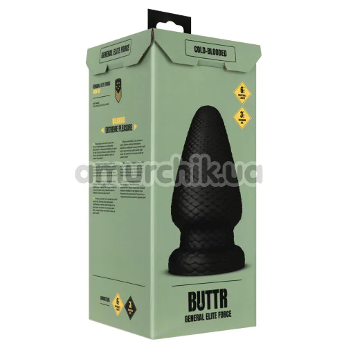 Анальная пробка Buttr General Elite Force Cold-Blooded, черная