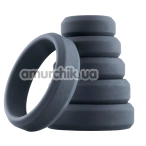 Набор эрекционных колец для члена Boners Wide Cock Ring Set, синий - Фото №1