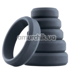 Набір ерекційних кілець для члена Boners Wide Cock Ring Set, синій - Фото №1