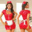 Костюм медсестры JSY Sexy Lingerie 8305, красный: платье + головной убор + фартук + воротник - Фото №7